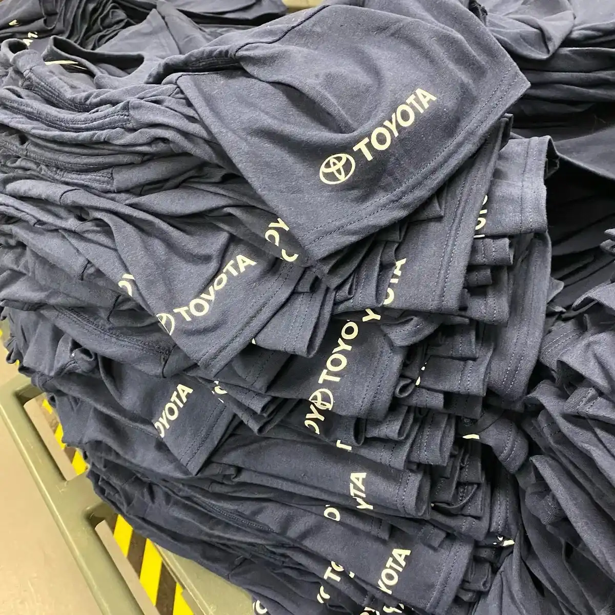 Bulk workwear t-shirt order with company logos — workwear printing Wembley