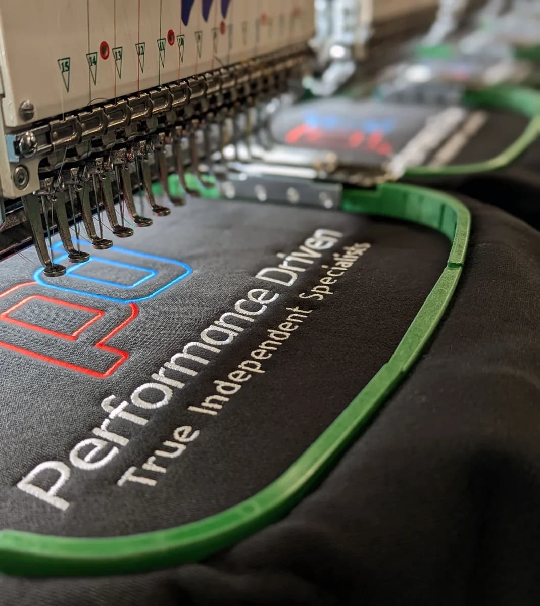 Custom embroidered workwear sample with company logo — embroidery services Wembley